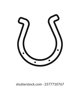 Horseshoe icon Flat simple outline