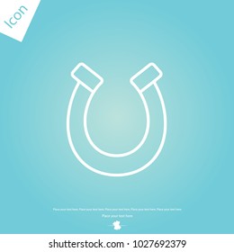 Horseshoe Icon. Horseshoe Icon flat style. Horseshoe Icon isolated. Vector Illustration