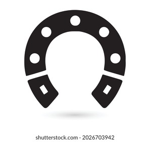 Horseshoe Icon. Horseshoe Icon flat style. Horseshoe Icon isolated. Vector Illustration.