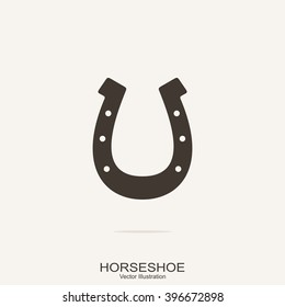 Horseshoe Icon. Horseshoe Icon flat style. Horseshoe Icon isolated. Vector Illustration