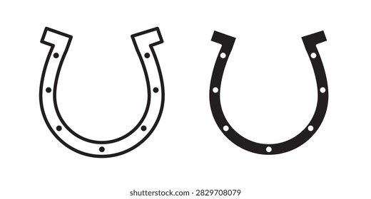 Herradura icono plano logo blanco..