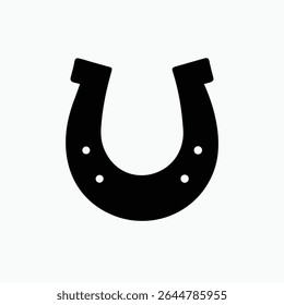 horseshoe icon fully editable vector template	
