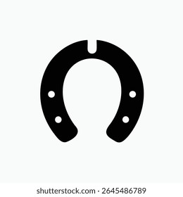 horseshoe icon fully editable vector template