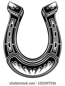 Horseshoe icon. Good luck symbol.