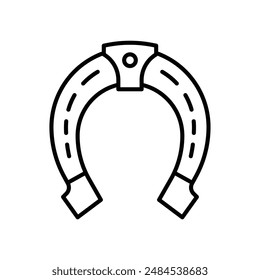 Horseshoe Icon for Good Luck Symbols, Equestrian Themes, and Cultural Traditions Illustrations