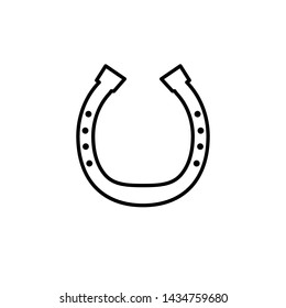 horseshoe icon, illustration design template