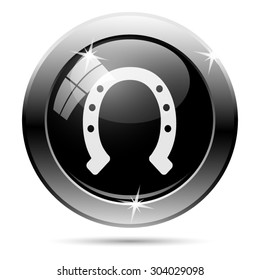 Horseshoe icon. Internet button on white background. EPS10 vector 