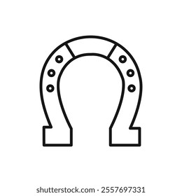 Horseshoe icon Isolated flat vector in outline