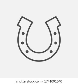 Horseshoe icon isolated on white background. Vector illustration. Eps 10.