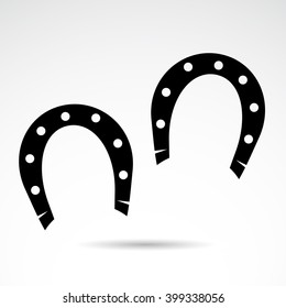 Horseshoe icon isolated on white background. Vector art.