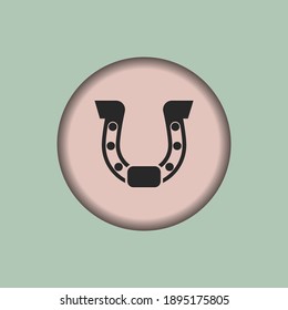 Horseshoe icon, isolated Horseshoe sign icon, vector illustration