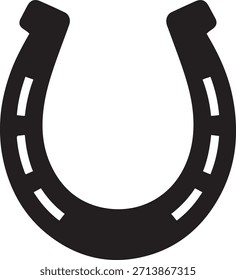 Icono de herradura aislado. Vector Siluetas negras. con fondo blanco
