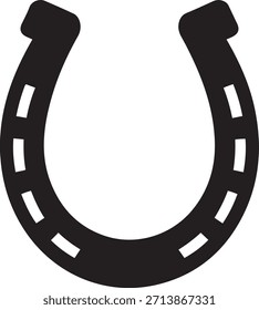 Ícone de ferradura isolado. Silhuetas de preto vetorial. com fundo branco
