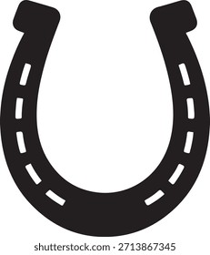 Icono de herradura aislado. Vector Siluetas negras. con fondo blanco
