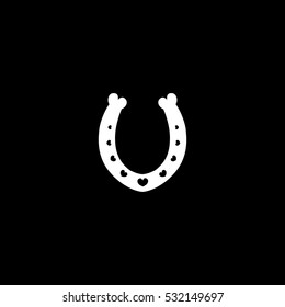 Horseshoe icon, isolated, white background
