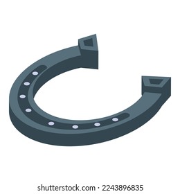 Horseshoe icon isometric vector. Animal horse. Sport training