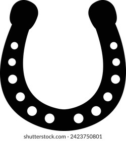 Horseshoe icon Luck symbol. Vector stable horse logo vector design graphic and lucky symbols. Design elements, drawing, vintage hipster style. Horseshoe, typography, ribbon and good luck fortune sign.