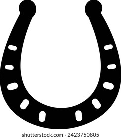 Horseshoe icon Luck symbol. Vector stable horse logo vector design graphic and lucky symbols. Design elements, drawing, vintage hipster style. Horseshoe, typography, ribbon and good luck fortune sign.