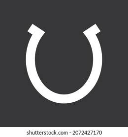 horseshoe Icon on grey background
