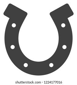 Horseshoe icon on a white background. Isolated horseshoe symbol with flat style.