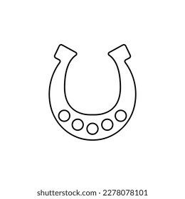 horseshoe icon on a white background, vector illustration