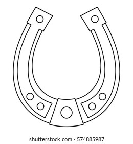 Horseshoe icon. Outline illustration of horseshoe vector icon for web