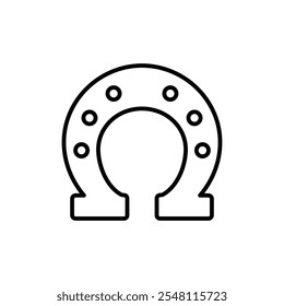 Horseshoe icon Outline set in black and white color