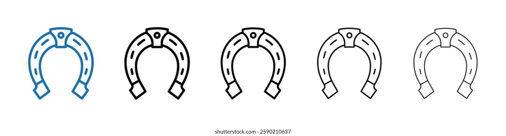 Horseshoe icon Outline vector logo for web ui