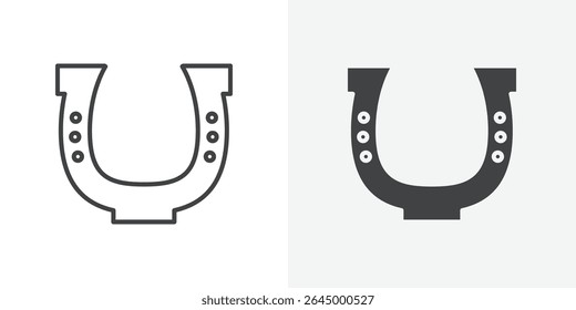 Horseshoe icon Outline vector sign