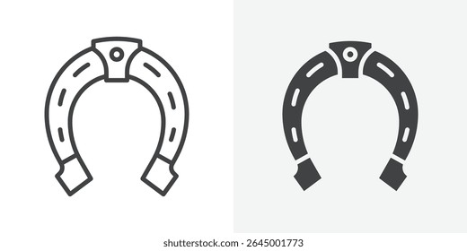 Horseshoe icon Outline vector sign