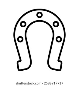 Horseshoe icon Outline vector symbol sign