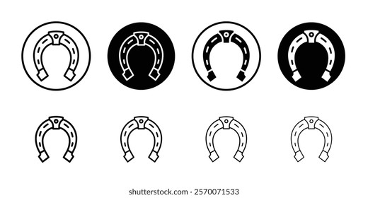 Horseshoe icon Outline vector for web ui