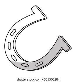 horseshoe icon over white background. vector illustration