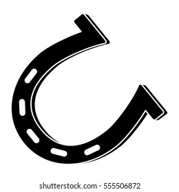 horseshoe icon over white background. vector illustration