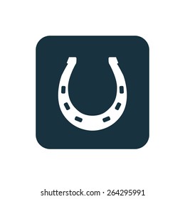 Horseshoe icon Rounded squares button, on white background
