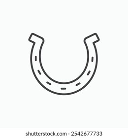 Horseshoe icon set in black color