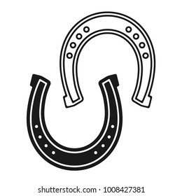 Horseshoe icon set, on the white background. Vector.