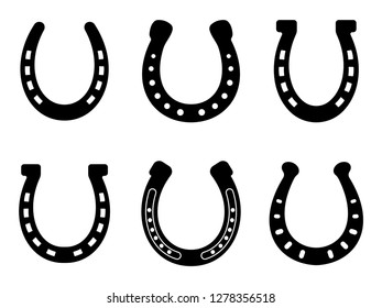 Horseshoe icon set. Vector illustration