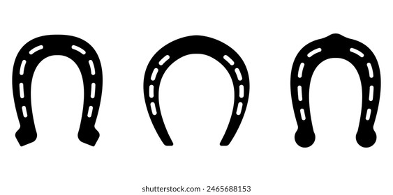 Horseshoe icon set. vector illustration