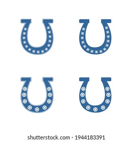 horseshoe icon set vector sign symbol