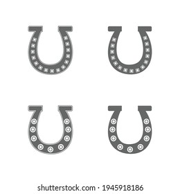 horseshoe icon set vector sign symbol