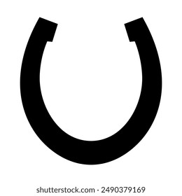 Horseshoe icon silhouette. Vector image