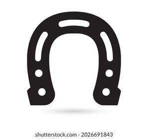 Horseshoe icon. Simple flat vector illustration.