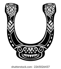 Hufeisensymbol. Einfache Illustration des Hufeisenvektorsymbol 