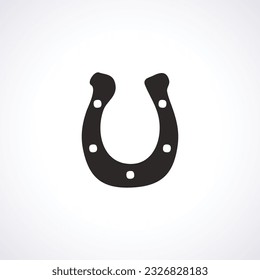 horseshoe icon, horseshoe simple isolated icon
