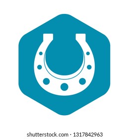 Horseshoe icon in simple style isolated on white background vector illustration
