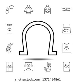 Horseshoe icon. Simple thin line, outline vector element of Saint Patricks Day icons set for UI and UX, website or mobile application