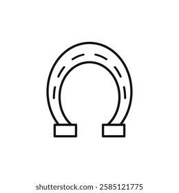 Horseshoe icon. simple thin line vector icon