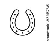 Horseshoe icon Simple thin outline