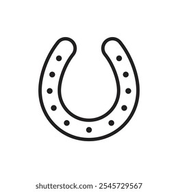 Horseshoe icon Simple thin outline